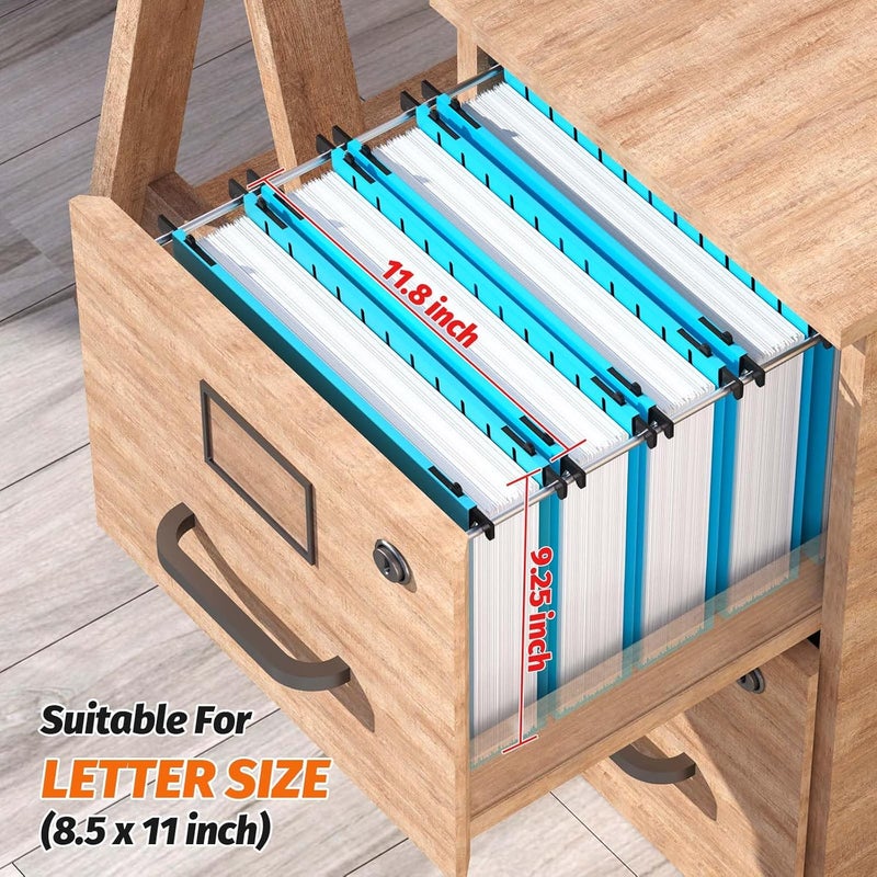 SHUTEX Extra Capacity Plastic Hanging File Folders,12 Pack Reinforced Hang Folders,Heavy Duty 2 Inch Expansion,Plastic Filing Cabinet Folders,Letter Size,Designed for Bulk Files, Medical Charts,Blue - Image 3
